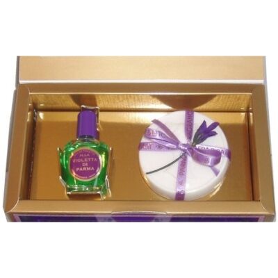 Cofanetto con profumo e saponetta cameo Violetta
