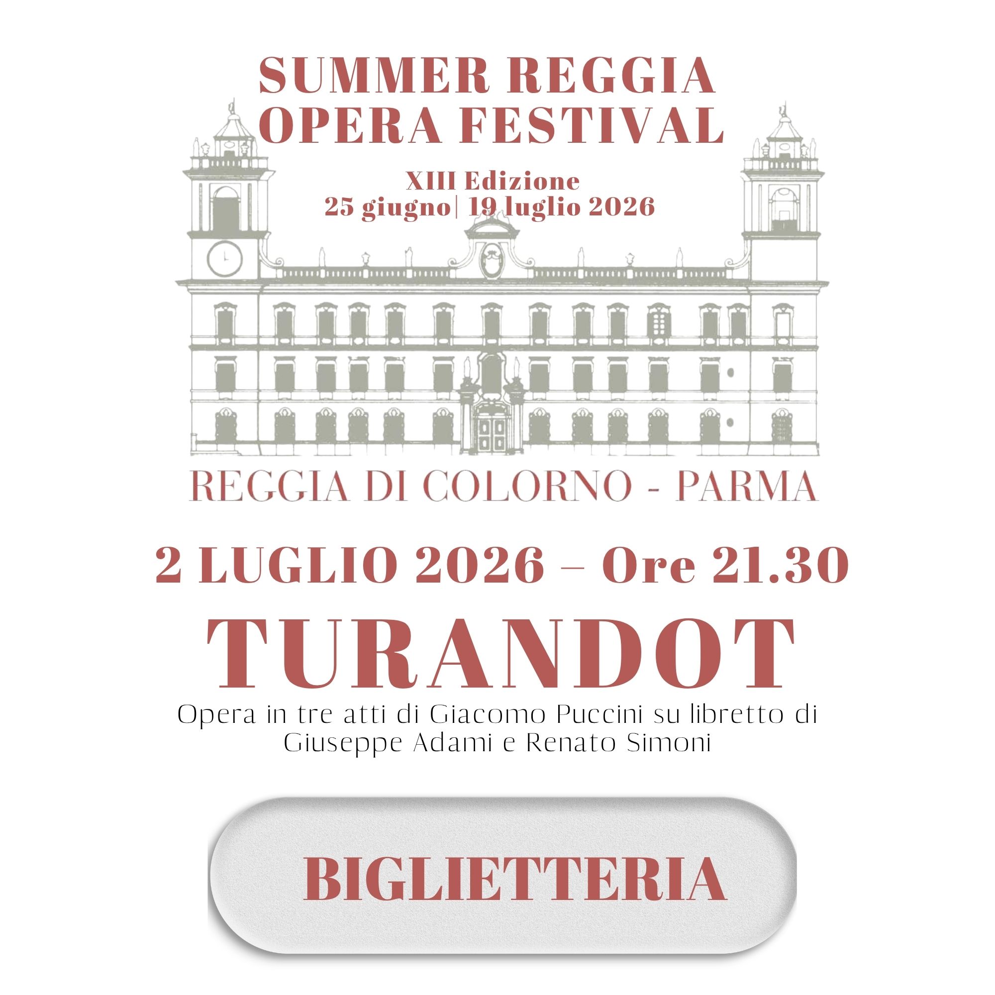 SUMMER REGGIA OPERA FESTIVAL XIII Edizione