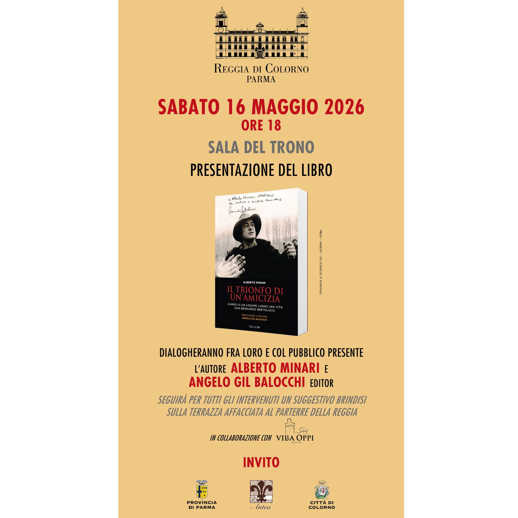 Presentazione del libro "Il trionfo dell'amicizia" - Sabato 16 Maggio 2026